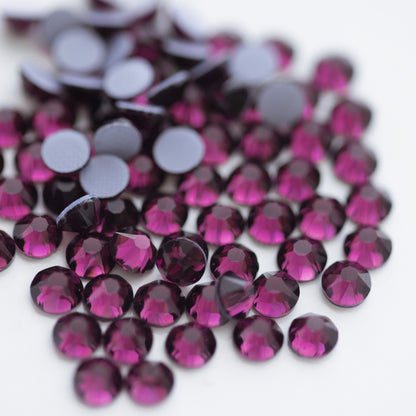Glower® Amethyst Premium Hotfix Rhinestone Flat Back