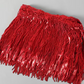 14cm Long Tassel Sequins Lace Fringe Trim Sewing Performance For Latin Dresses Fringes