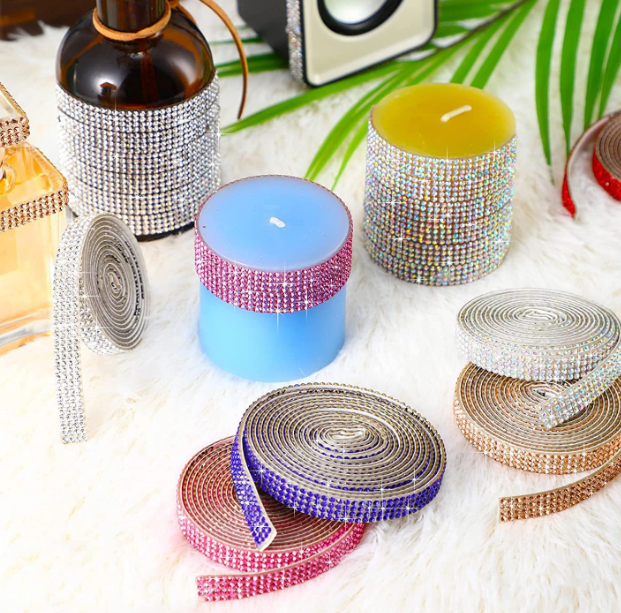 Self Adhesive Crystal Rhinestone Diamond Ribbon DIY Sticker