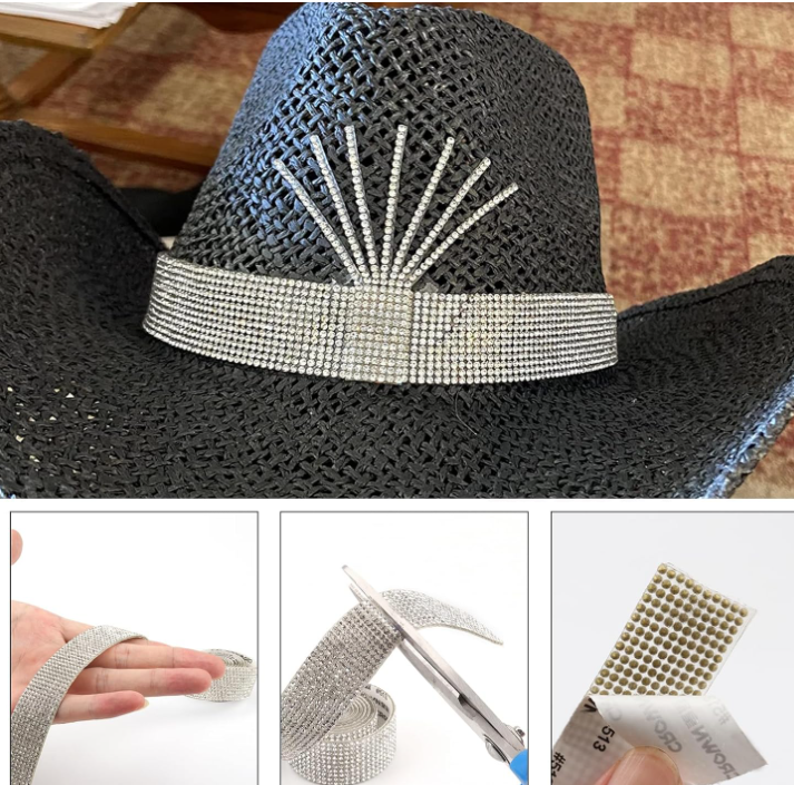 Self Adhesive Crystal Rhinestone Diamond Ribbon DIY Sticker