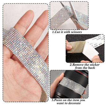 Self Adhesive Crystal Rhinestone Diamond Ribbon DIY Sticker
