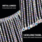 Long Tassel Rhinestone Crystal Tassel Chain Fringe Trim for Crafts