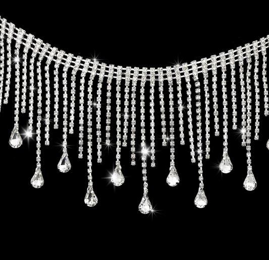 Rhinestone Fringe Trim Rhinestone Sewing Beaded Fringe Trim Tassel Chain