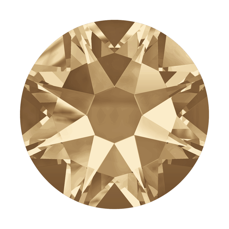 Glower® Crystal Golden Shadow Luxe Radiance Hotfix Rhinestone Flat Back