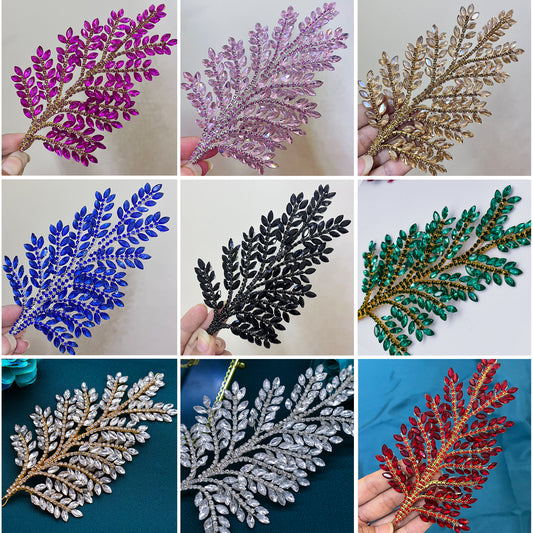 <Back Order> Bendable Sew On Crystal Motif Pre-Made Crystal Pattern Design E