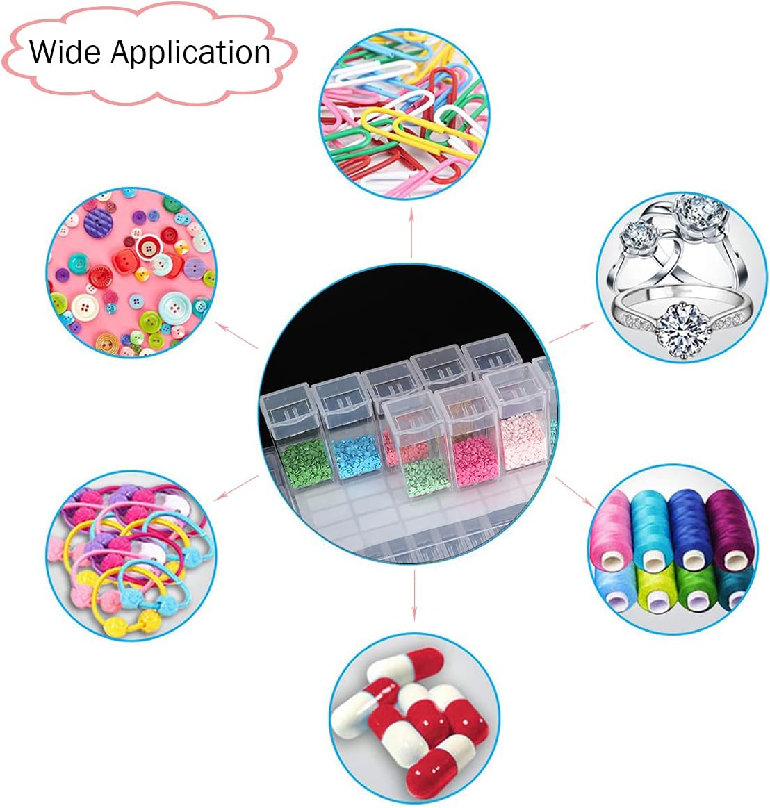 Diamond Painting Drill Storage Containers, Diamond Organizer Case Embroidery Beads Storage Box