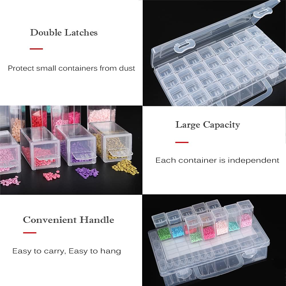 Diamond Painting Drill Storage Containers, Diamond Organizer Case Embroidery Beads Storage Box