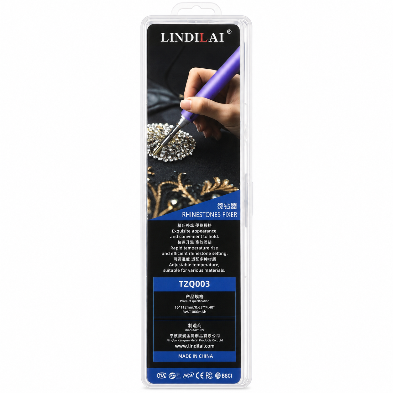 Portable USB-C Powered Hotfix Rhinestone Applicator Pen Kit