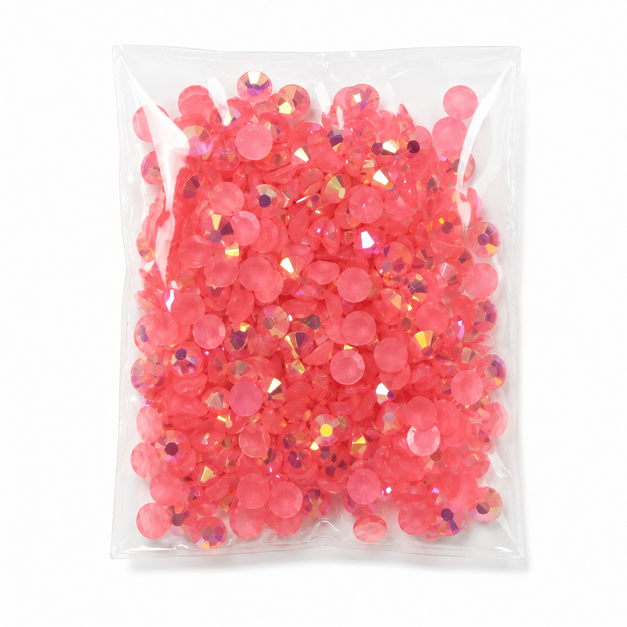 4mm AB FLAT BACK ACRYLIC ROUND RHINESTONES (No Hotfix)