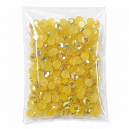 4mm AB FLAT BACK ACRYLIC ROUND RHINESTONES (No Hotfix)