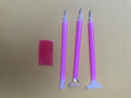 DIY Rhinestones Gems Diamond Art Painting Pen, 1/3/6/9 Drill Nib Pick Up Pen/ wax
