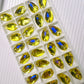 Assorted Aurora Borealis (AB) Tear-Drop Sew-on Flat Back Crystal