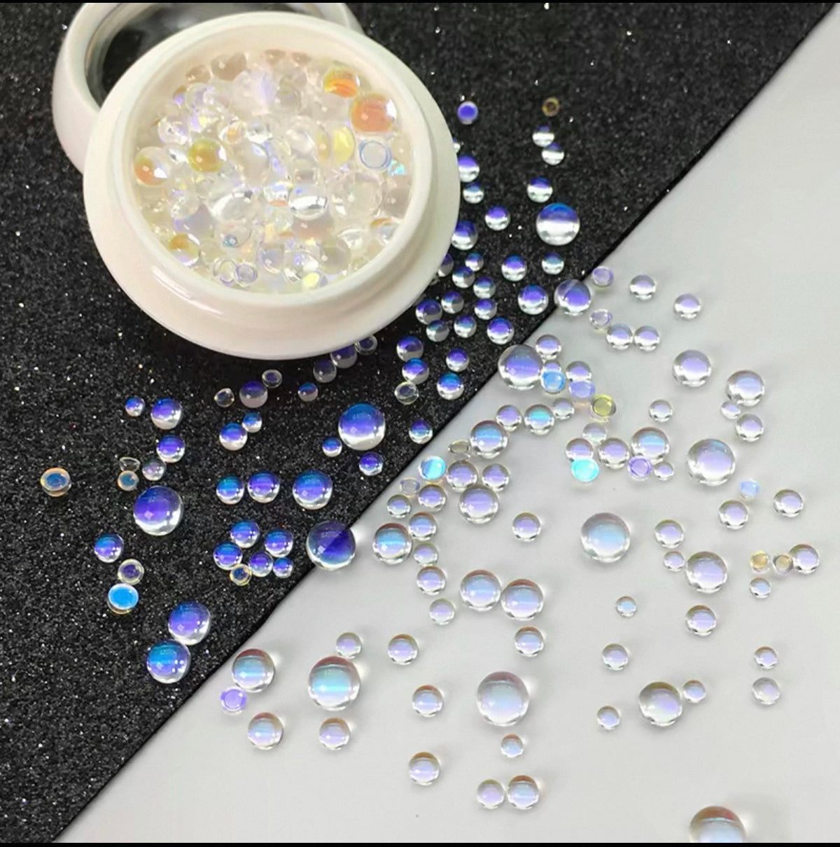 Mermaid Aurora Macaron Bubble Drop Beads