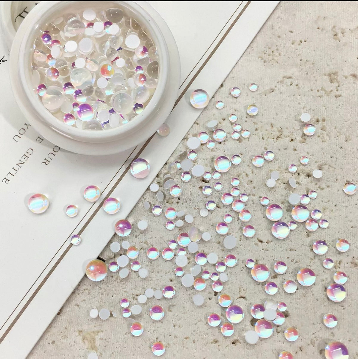 Mermaid Aurora Macaron Bubble Drop Beads