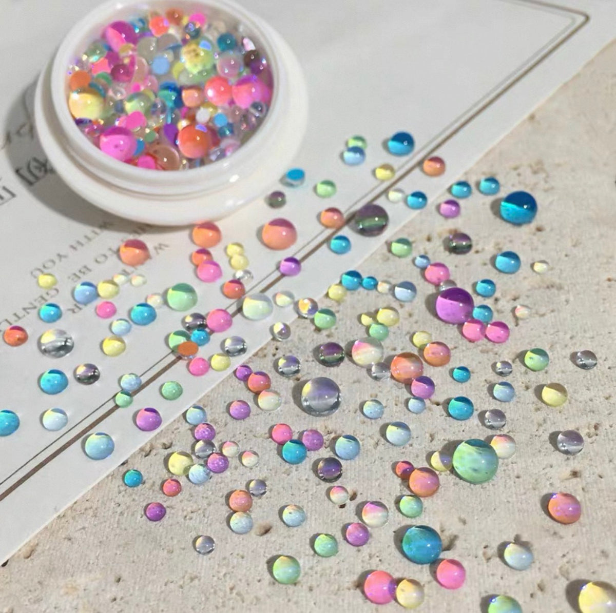Mermaid Aurora Macaron Bubble Drop Beads