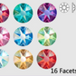 16 Facets (AB Effect) 4A Grade Premium No-Hotfix Glass Rhinestone