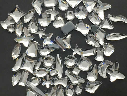 Glower® Mixed Shape Hotfix Rhinestone Flat Back