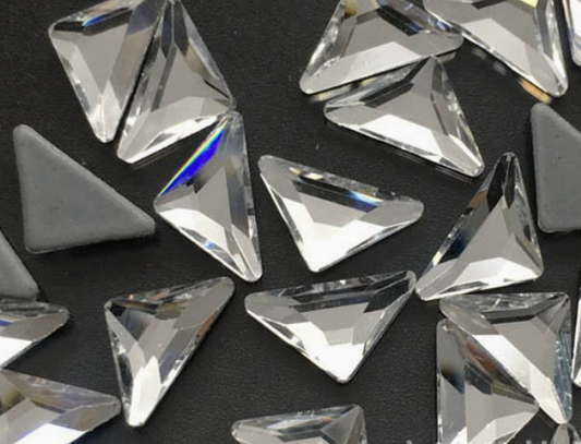 Glower® Triangle Shape Hotfix Rhinestone Flat Back