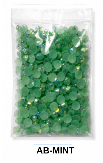 3mm AB FLAT BACK ACRYLIC ROUND RHINESTONES (No Hotfix)