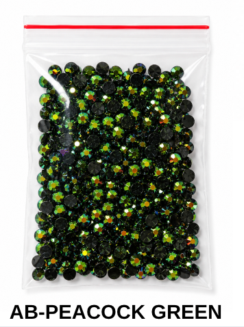 3mm AB FLAT BACK ACRYLIC ROUND RHINESTONES (No Hotfix)