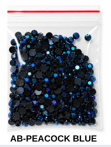3mm AB FLAT BACK ACRYLIC ROUND RHINESTONES (No Hotfix)