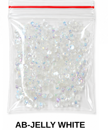 3mm AB FLAT BACK ACRYLIC ROUND RHINESTONES (No Hotfix)