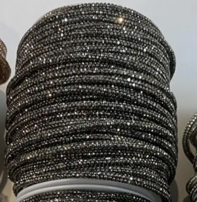 1 Yard x 4mm-6mm Rhinestone Rope Cord Trim for Sewing & DIY