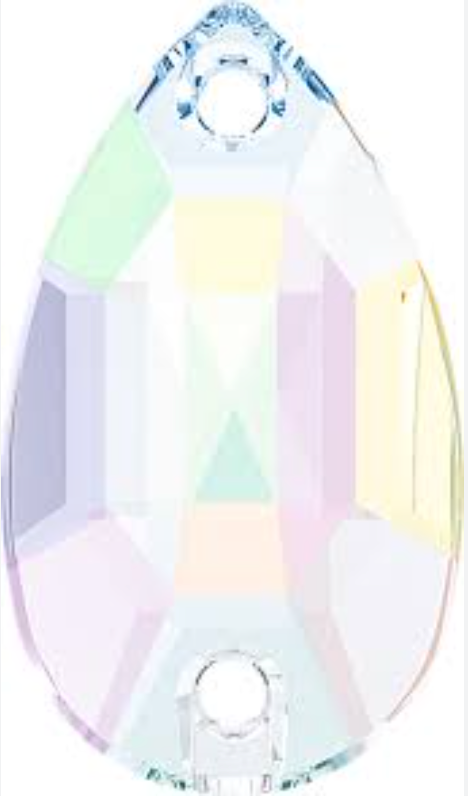 CRYSTAL AB DROP SEW-ON Stellux™ Austrian Crystal 330 FLAT BACK