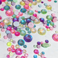 Glower® Mocha Shimmer Neon Rainbow Premium Hotfix Rhinestone Flat Back