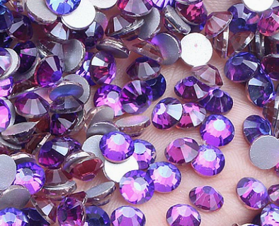 Fuchsia Shimmer Glass Rhinestone No-Hotfix AAA Grade