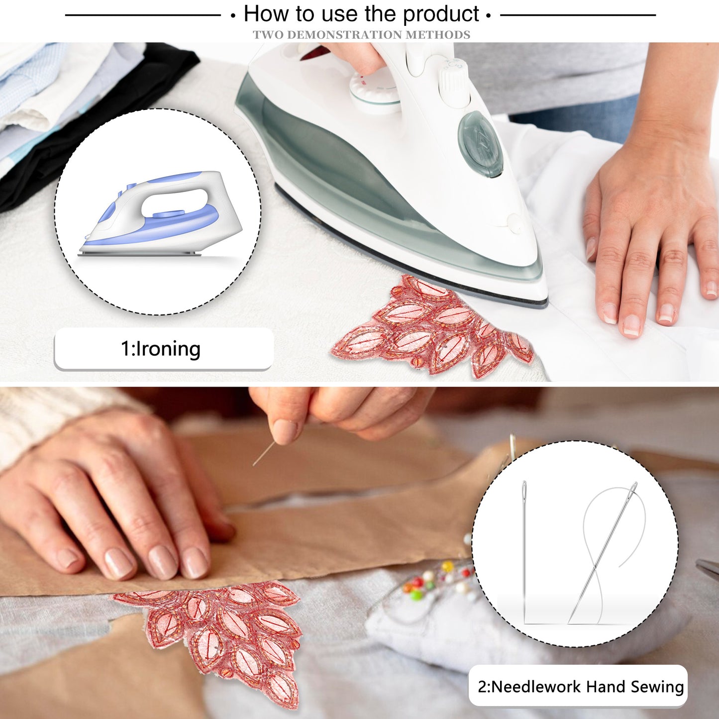 <Back Order> Hotfix Iron On Crystal Motif Pre-Made Crystal Pattern Design D