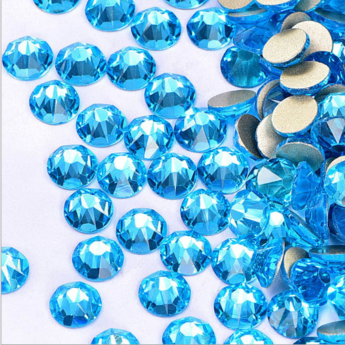 Aquamarine Glass Rhinestone No-Hotfix AAA Grade