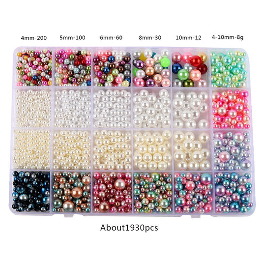 Rainbow Colours Round Pearl Beads