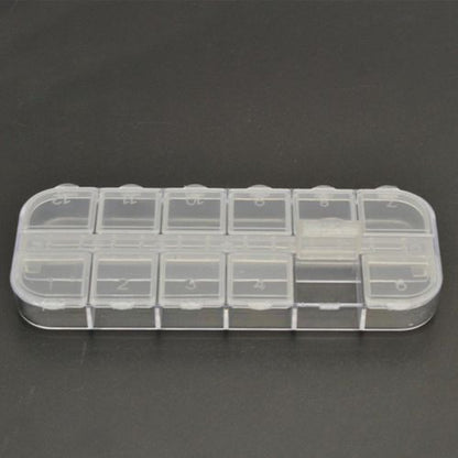 6/ 10/ 12 Small Container Set for rhinestones, Empty Plastic Crystal Containers Set