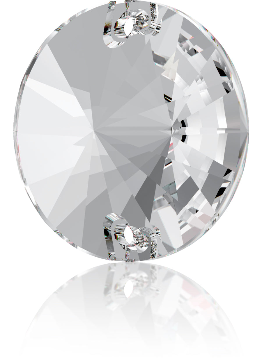 CRYSTAL CLEAR RIVOLI SEW-ON SWAROVSKI® CRYSTAL 3200 FLAT BACK