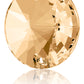 LT COLORADO TOPAZ RIVOLI SEW-ON SWAROVSKI® CRYSTAL 3200 FLAT BACK
