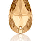 CRYSTAL GOLDEN SHADOW UNFOILED DROP SEW-ON SWAROVSKI® CRYSTAL 3230 FLAT BACK