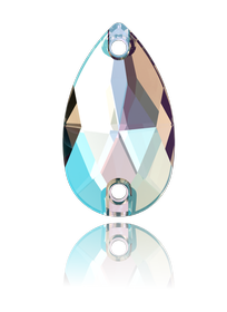 CRYSTAL SHIMMER DROP SEW-ON SWAROVSKI® CRYSTAL 3230 FLAT BACK