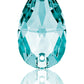 LT TURQUOISE DROP SEW-ON SWAROVSKI® CRYSTAL 3230 FLAT BACK