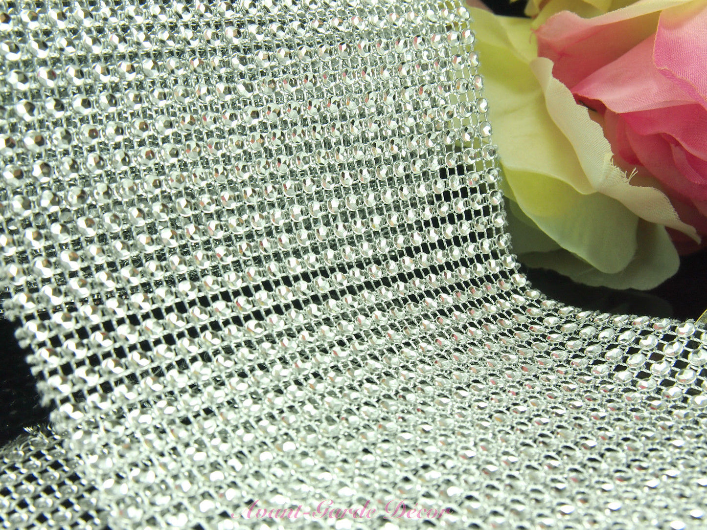 Mesh Wrap Roll with Crystal Sparkling Effect
