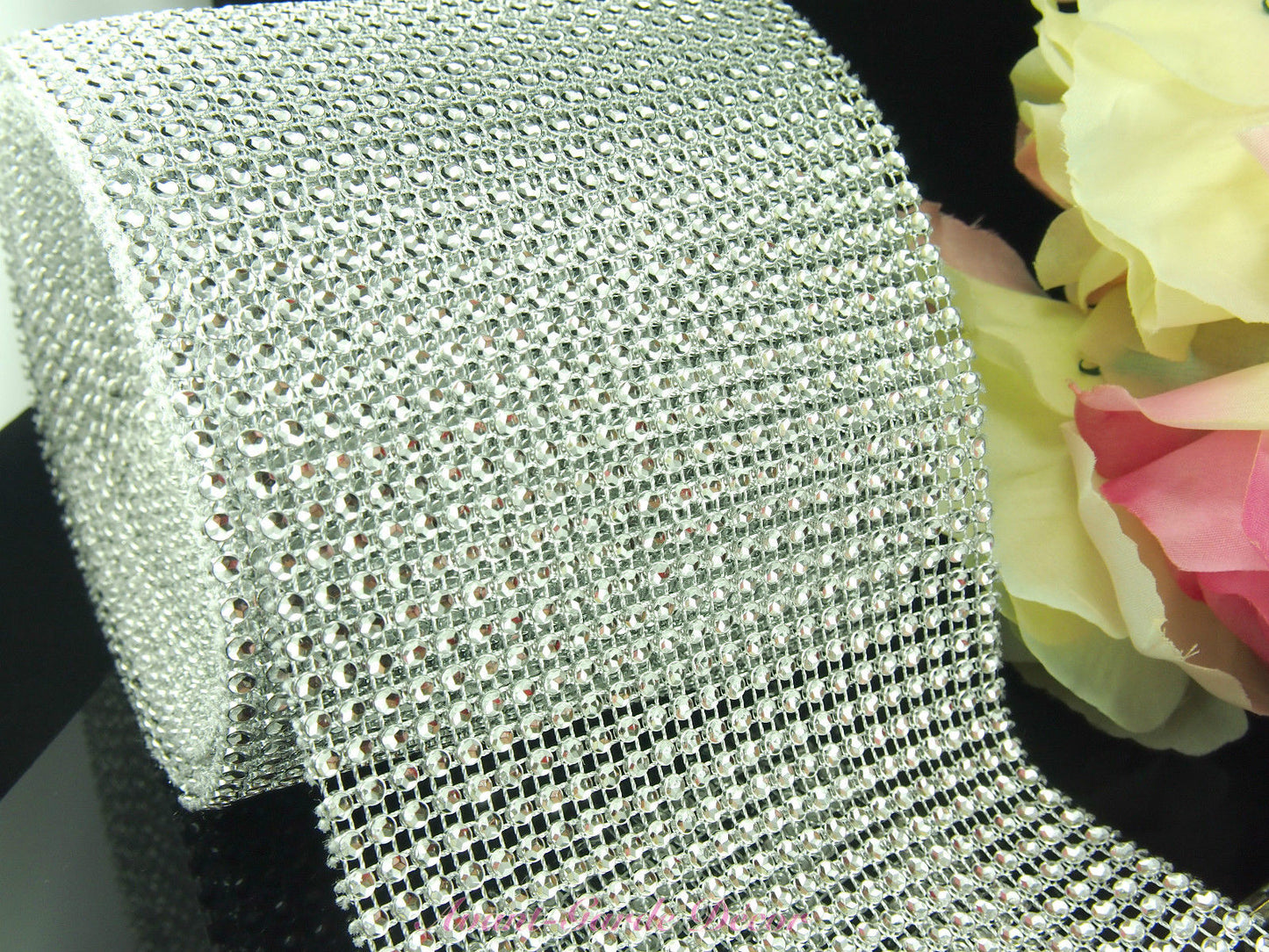 Mesh Wrap Roll with Crystal Sparkling Effect