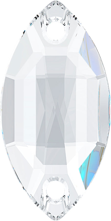 CRYSTAL CLEAR NAVETTE SEW-ON Stellux™ Austrian Crystal 320 FLAT BACK