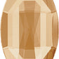 CRYSTAL GOLD HONEY NAVETTE SEW-ON Stellux™ Austrian Crystal 320 FLAT BACK