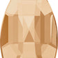 CRYSTAL GOLD HONEY DROP SEW-ON Stellux™ Austrian Crystal 330 FLAT BACK