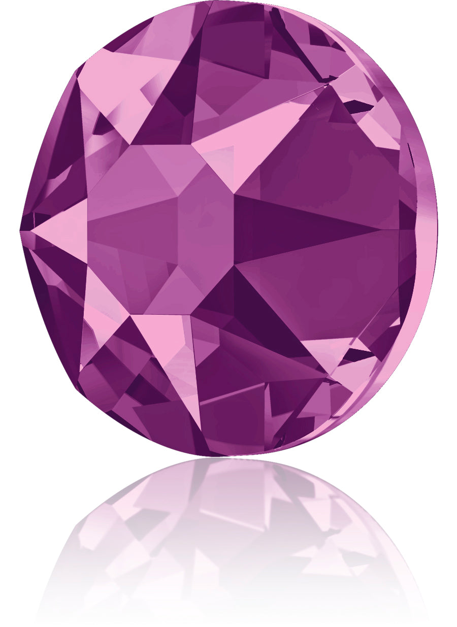 AMETHYST HOTFIX SWAROVSKI® CRYSTAL XIRIUS ROSE 2078 FLAT BACK