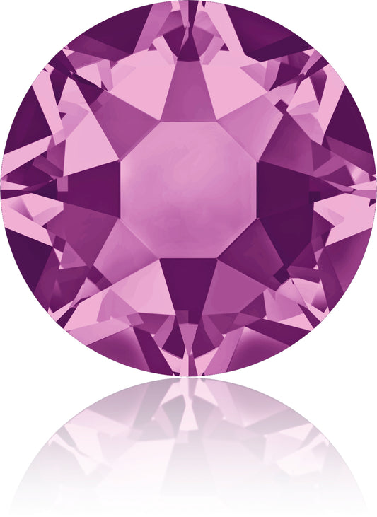 AMETHYST HOTFIX SWAROVSKI® CRYSTAL XIRIUS ROSE 2078 FLAT BACK