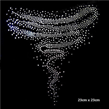 Hotfix Iron On Crystal Motif Pre-Made Design Applique 12312