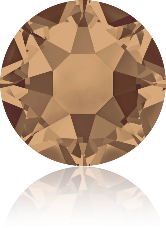 CRYSTAL BRONZE SHADE HOTFIX SWAROVSKI® CRYSTAL XIRIUS ROSE 2078 FLAT BACK