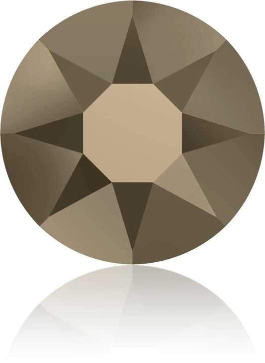 CRYSTAL METALLIC LIGHT GOLD HOTFIX SWAROVSKI® CRYSTAL XIRIUS ROSE 2078 FLAT BACK