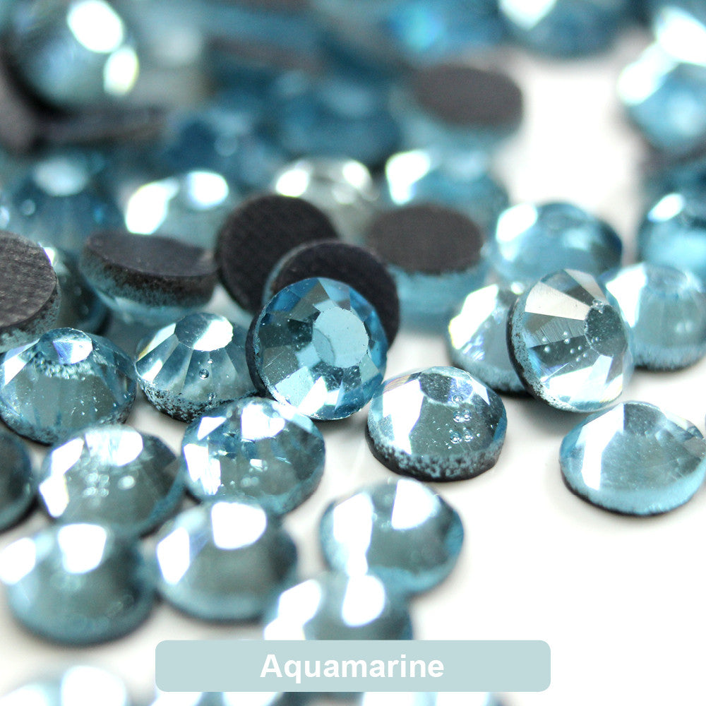 Aquamarine DMC Hotfix Rhinestone Flat Back